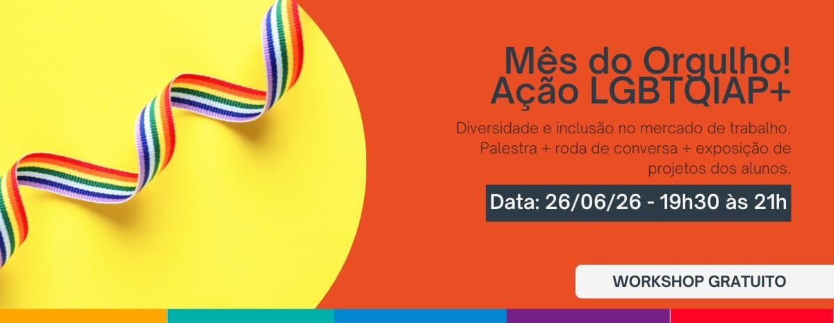 A Faculdade Eleven promove um evento no Mês do Orgulho LGBTQIA+. Palestras e debates sobre diversidade e inclusão no mercado de trabalho.