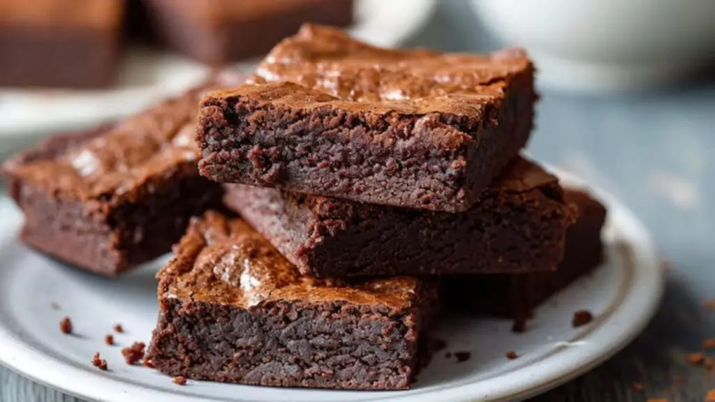 Brownie profissional fácil cortado em pedaços